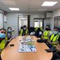 A field tour was made inside Aqaba containers port for a group of logistics science students